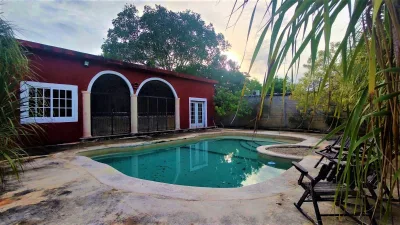 LINDA CASA ESTILO HACIENDA EN VENTA MERIDA, CERCA KIKTEIL (AVC-2270)