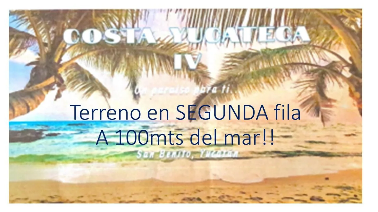 TERRENO 2A FILA EN VENTA MERIDA PLAYA, SAN BENITO (AVT-1227)