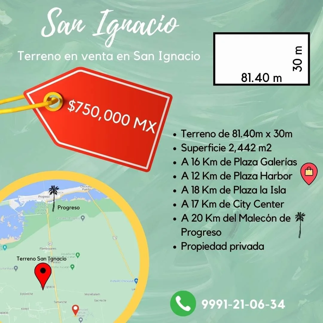 AMPLIO TERRENO EN VENTA SAN IGNACIO CARRETERA A PROGRESO (IVT-1281)