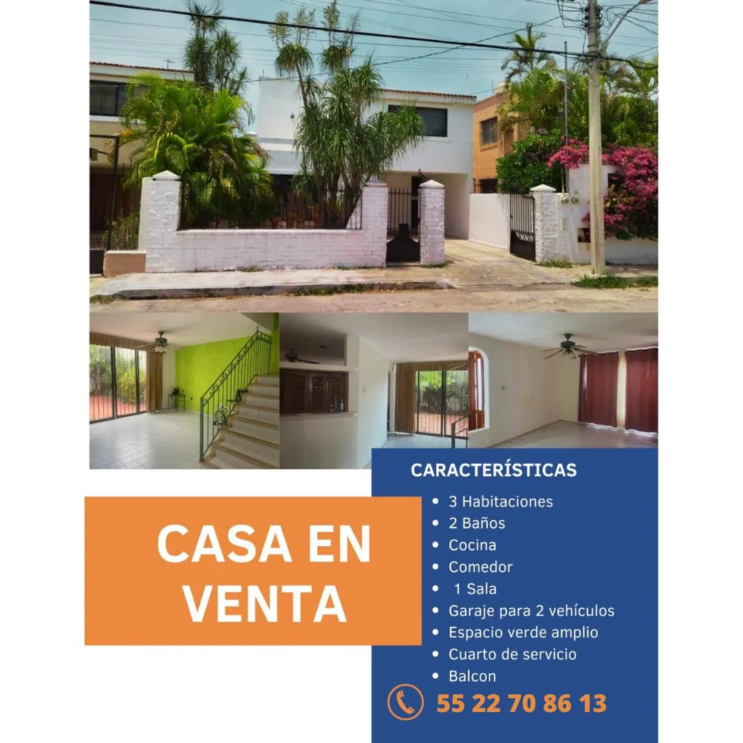 CASA EN VENTA MERIDA, RES MEXICO NORTE (GVC-2163)