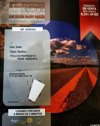 OPORTUNIDAD TERRENO AMPLIO EN VENTA MERIDA, CHOLUL (GVT-1219)