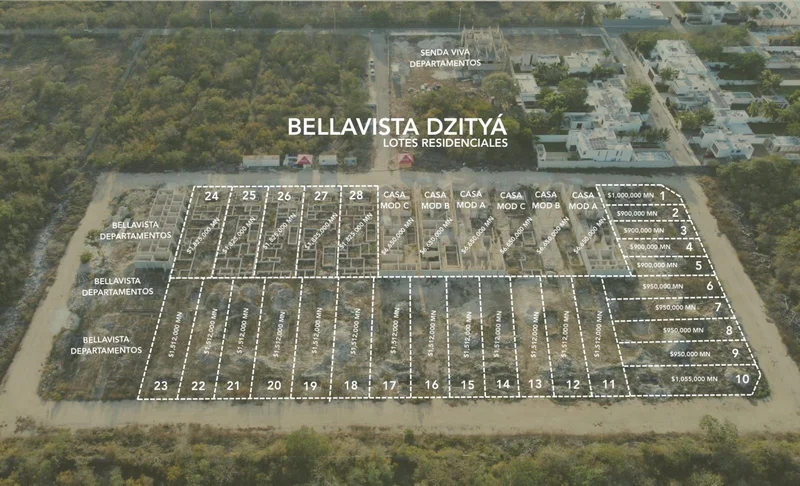 LOTES RESIDENCIALES EN VENTA BELLAVISTA DZITYA (GVT-1302)