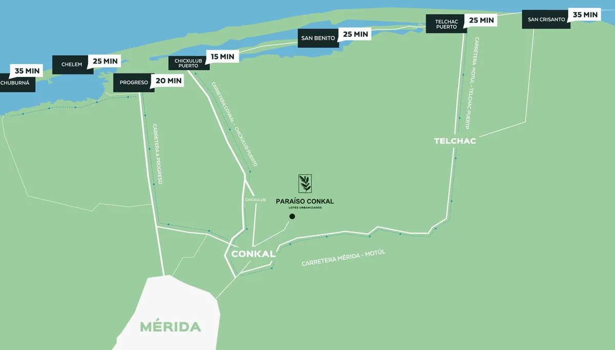 TERRENO EN VENTA MERIDA, CONKAL  LOTE EN PARAISO CONKAL (AVT-1158)