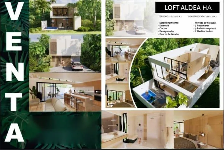 LOFT EN VENTA NUEVO, PARA ESTRENAR ALDEA HA PUERTO MORELOS (FVC-2307)